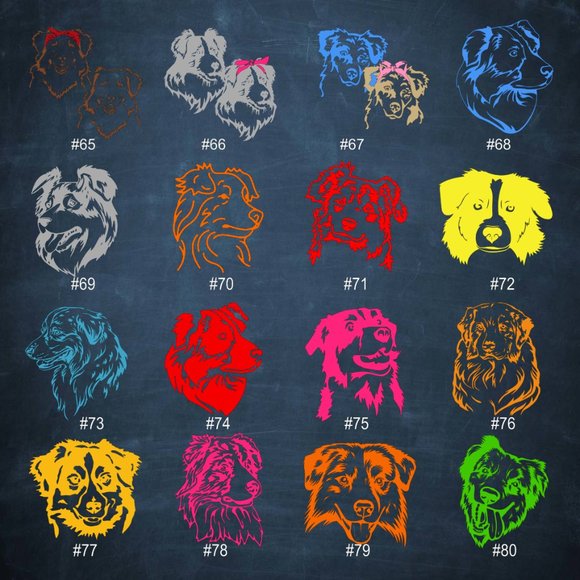 7-9" AUSTRALIAN SHEPHERD VINYL CAR DECAL #AUS13 - Picture 7 of 11